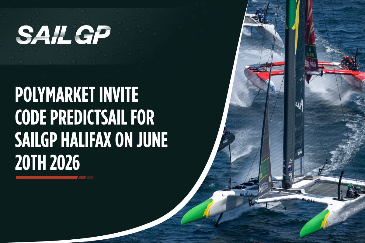 Polymarket Invite Code PREDICTSAIL for SailGP Halifax on June 20th 2026